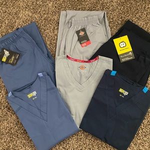 3 pairs brand new scrubs with tags still attached